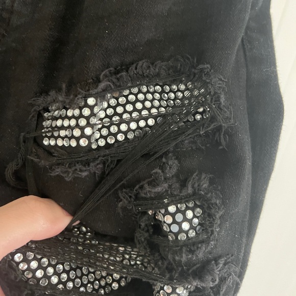 $2590 Rare Authentic Amiri Crystals with Ripped Details Skinny Jeans - Picture 9 of 13